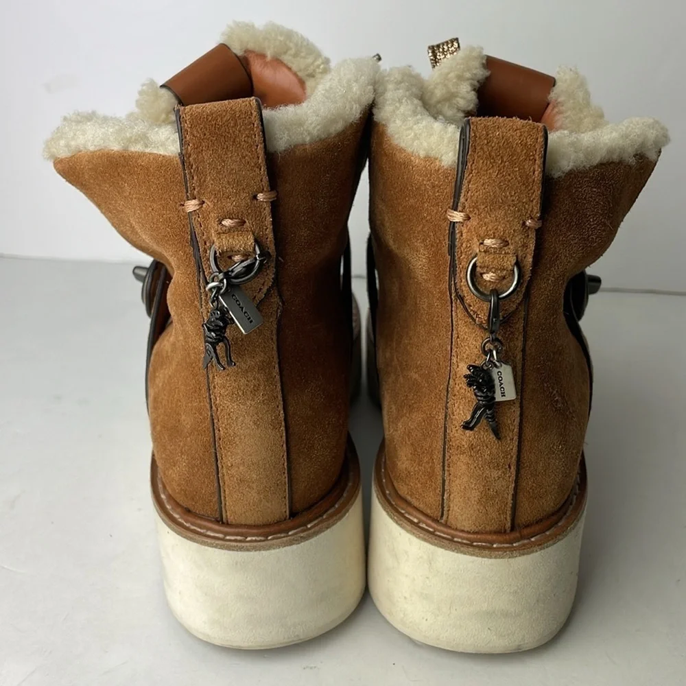 Coach Urban Hiker Brown Suede Ankle Boots 5.5